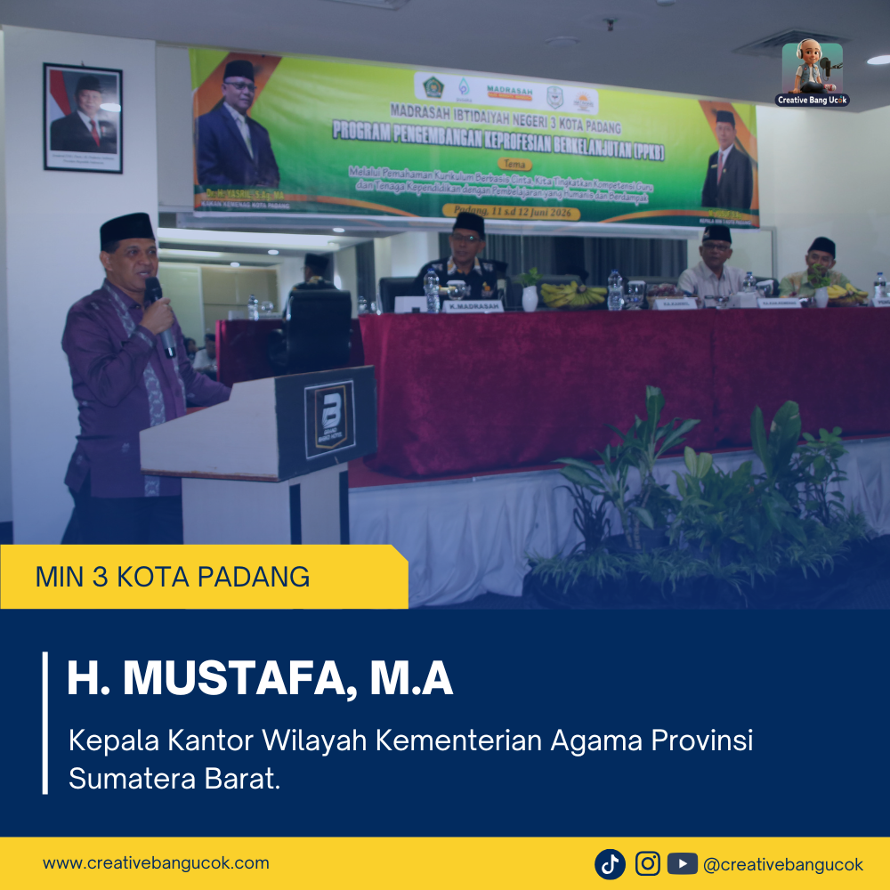 H. Mustafa, M.A

Kepala Kantor Wilayah Kementerian Agama Provinsi Sumatera Barat.
