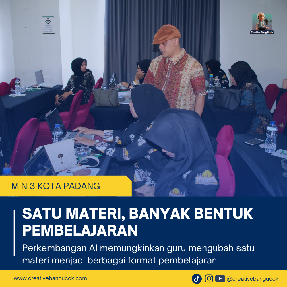 Satu Materi, Banyak Bentuk Pembelajaran

Perkembangan AI memungkinkan guru mengubah satu materi menjadi berbagai format pembelajaran.