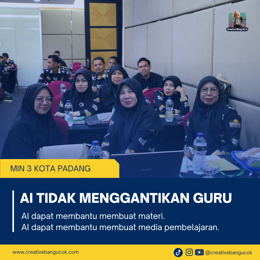 AI Tidak Menggantikan Guru

Salah satu pesan utama dalam kegiatan ini adalah bahwa AI bukanlah pengganti guru.